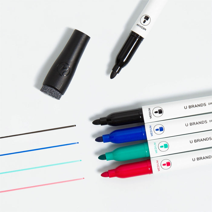 U Brands Low-Odor Dry-Erase Markers with Erasers