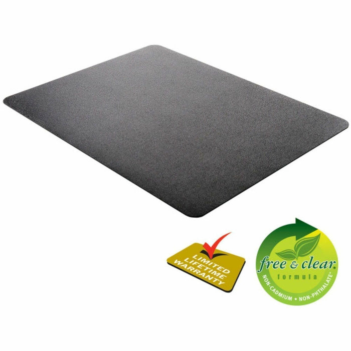 Deflecto Chair Mat For Medium-Pile Carpet, Rectangular, 36"W x 48"D, Black