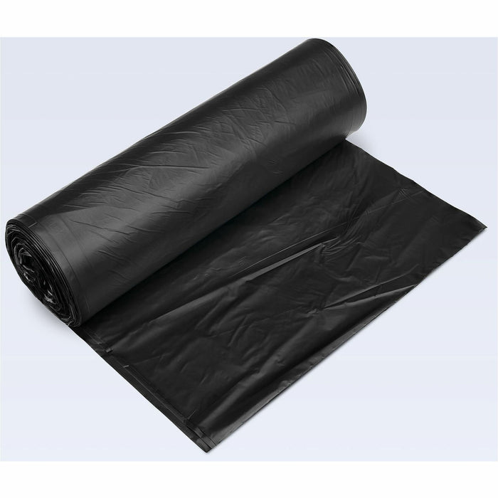Inteplast HDPE Can Liners, 19 Microns, 38"x 58" , Black, Pack Of 150 Liners