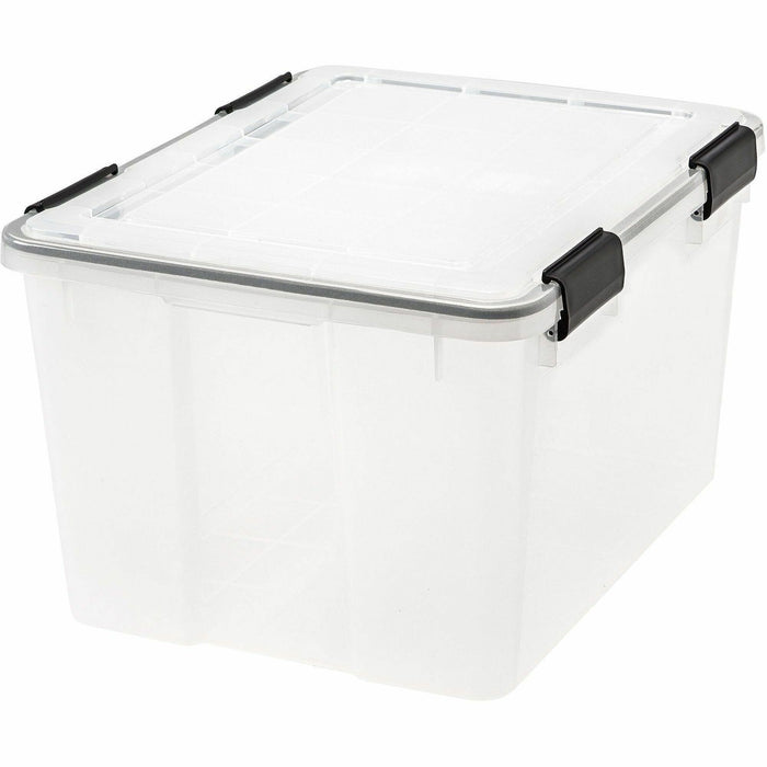 IRIS Weathertight Storage Box, 46 Quarts, 11 4/5"H x 15 4/5"W x 19 7/10"D, Clear