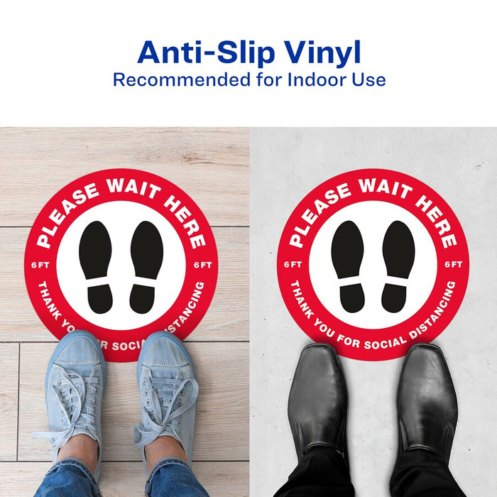 Avery® Social Distance PLEASE WAIT HERE Floor Decal