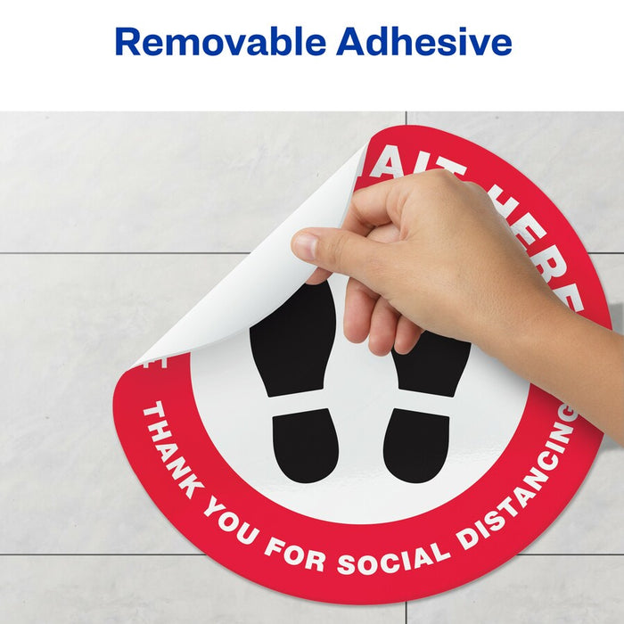 Avery® Social Distance PLEASE WAIT HERE Floor Decal