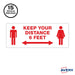 Avery® Surface Safe KEEP YOUR DISTANCE Decals