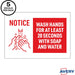 Avery® Surface Safe NOTICE WASH HANDS Wall Decals