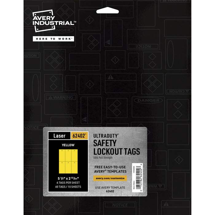 Avery® UltraDuty Lock Out Tag Out Hang Tags