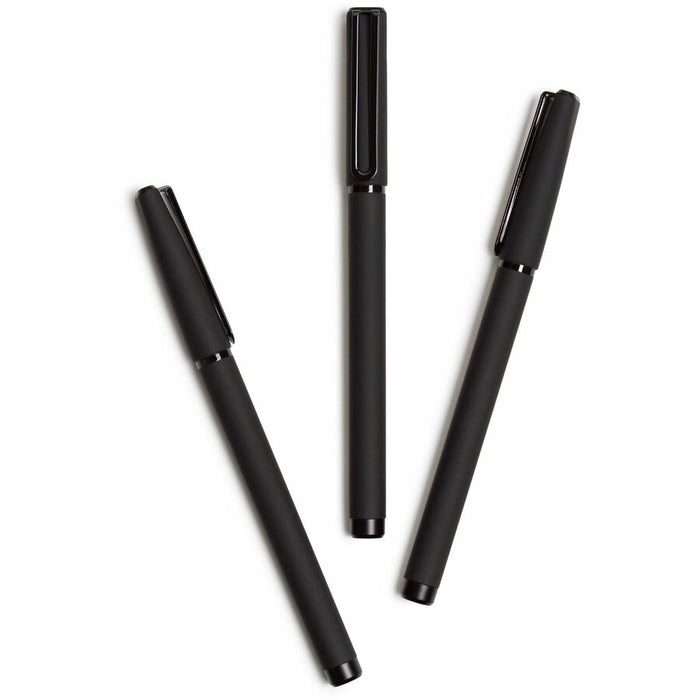 U Brands Catalina Soft Touch Midnight Porous Pens, 12 Count