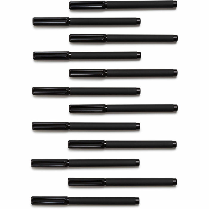 U Brands Catalina Soft Touch Midnight Porous Pens, 12 Count