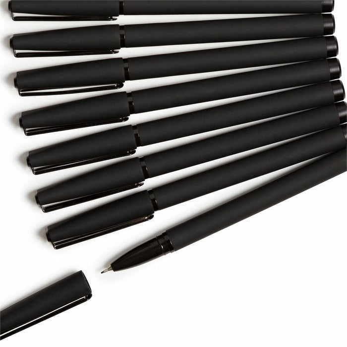 U Brands Catalina Soft Touch Midnight Porous Pens, 12 Count