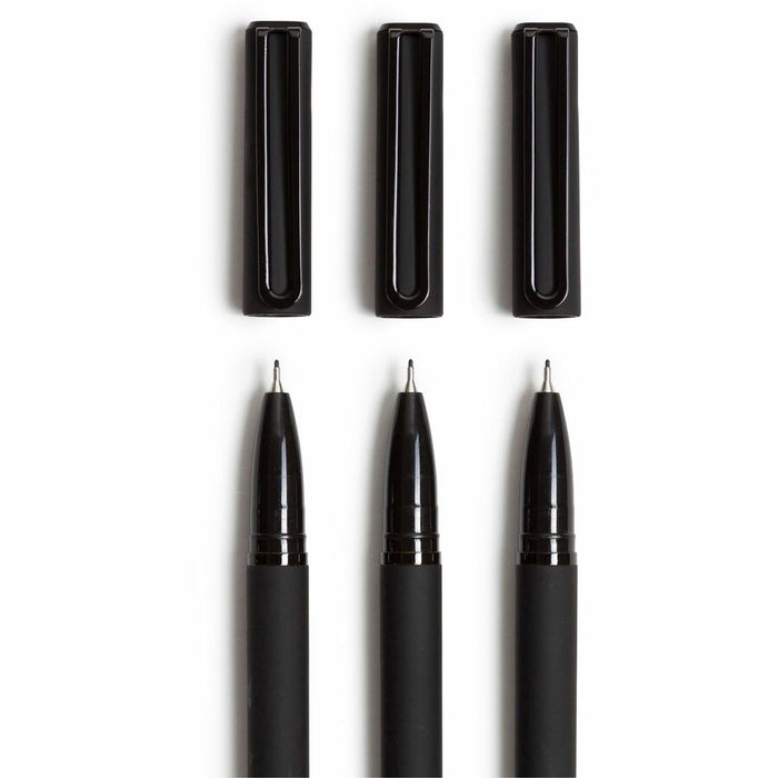 U Brands Catalina Soft Touch Midnight Porous Pens, 12 Count