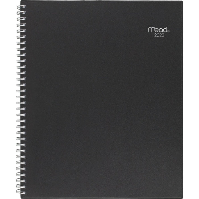 Mead Basic 2022-2023 Weekly Monthly Planner, Black, Large, 8 1/2" x 11"