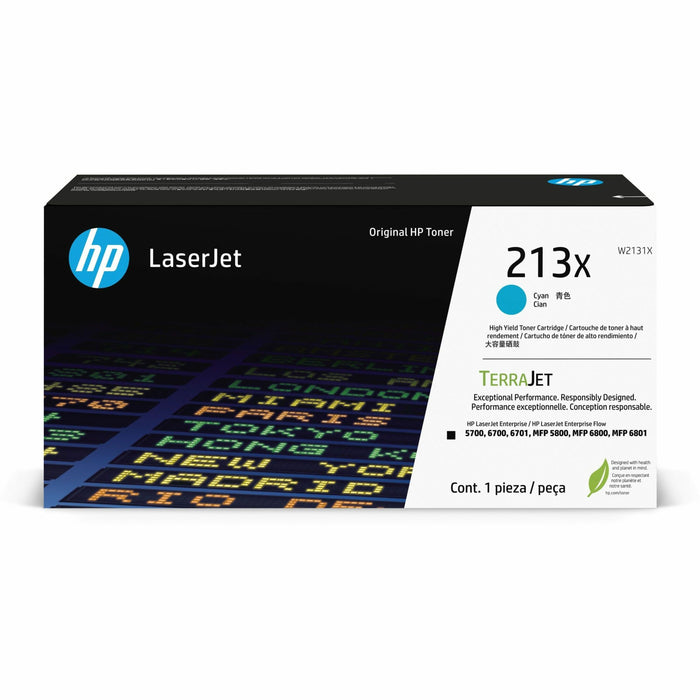 HP 213X Original Laser Toner Cartridge - Cyan Pack