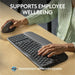 Logitech Wave Keys for Business, Wireless Ergonomic Keyboard with Cushioned Palm Rest, Logi Bolt Technology, Graphite