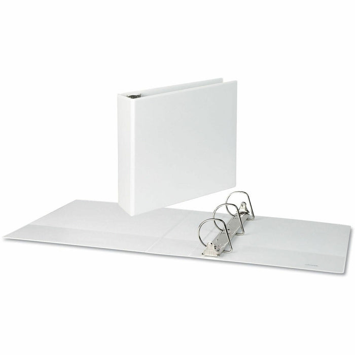 Universal Slant D-Ring View Binder, 3 Rings, 3" Capacity, 11 x 8.5, White