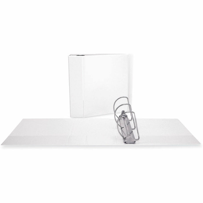 Universal Slant D-Ring View Binder, 3 Rings, 4" Capacity, 11 x 8.5, White
