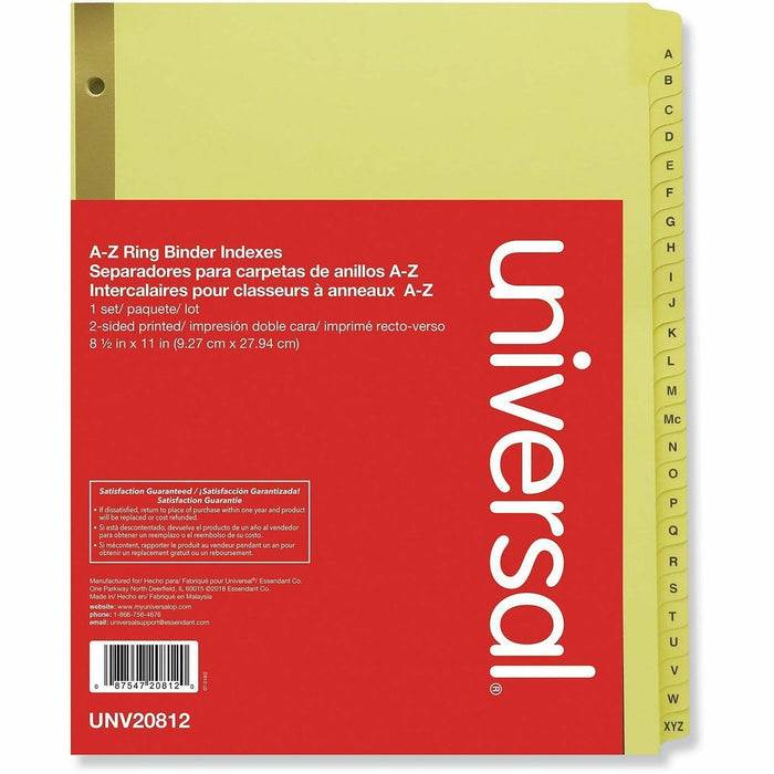 Universal Printed Alpha Index Dividers