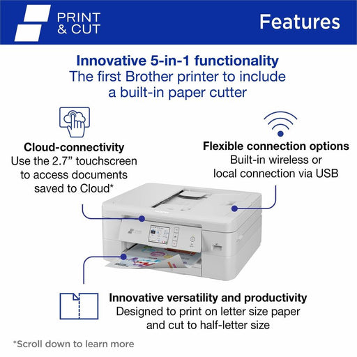 Brother MFC-J1800DW Wireless Inkjet Multifunction Printer - Color