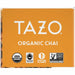 Tazo Starbucks Tazo Organic Chai Black Tea Black Tea Tea Bag