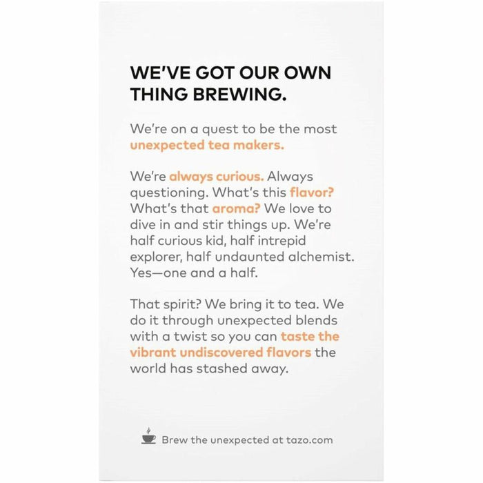 Tazo Wild Sweet Orange Herbal Tea Herbal Tea Tea Bag