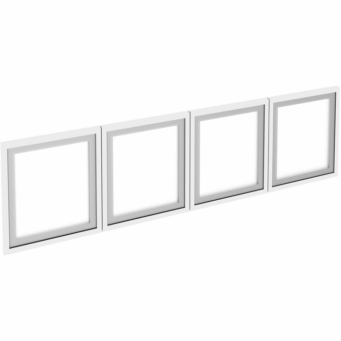 Lorell Wall-Mount Hutch Frosted Glass Door
