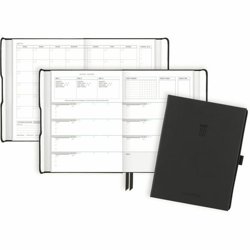 At-A-Glance Foundation Undated Weekly/Monthly Planner 8-1/2" x 6-3/4" Black