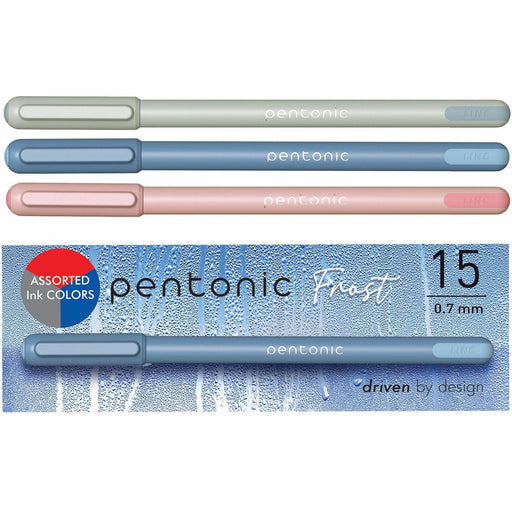 Pen-Tab Frosted Barrel Ballpoint Pens