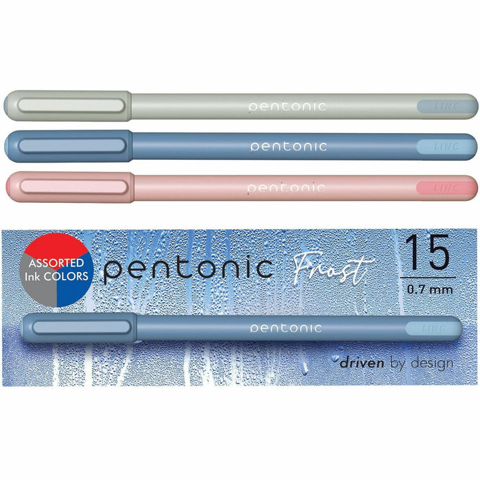 Pen-Tab Frosted Barrel Ballpoint Pens
