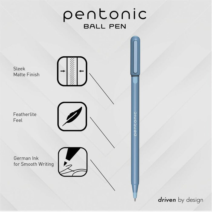 Pen-Tab Frosted Barrel Ballpoint Pens