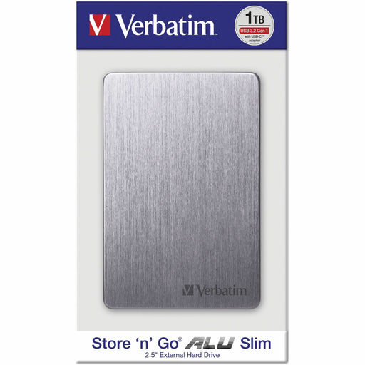 1TB Store 'n' Go ALU Slim Portable Hard Drive - Space Grey