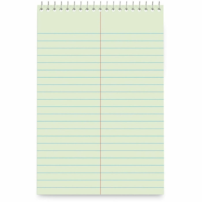 Universal Steno Pads, Gregg Rule, Red Cover, 80 Green-Tint 6 x 9 Sheets, 6/Pack