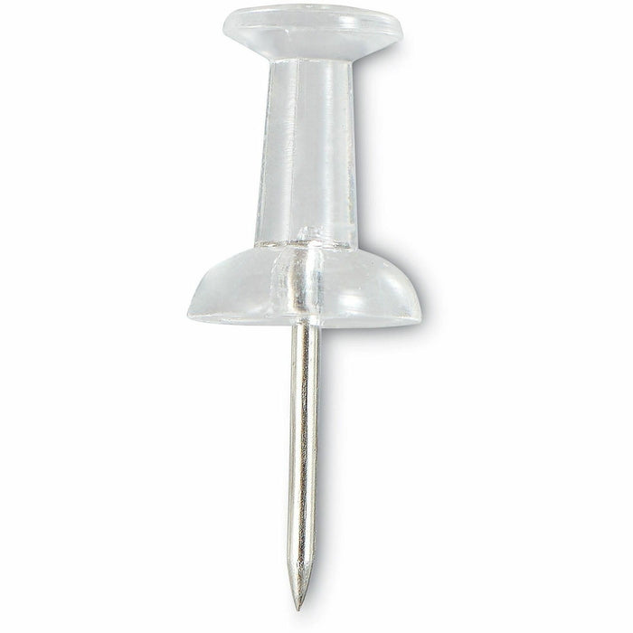 Universal Clear Push Pins, Plastic, Clear, 0.38" , 400/Pack