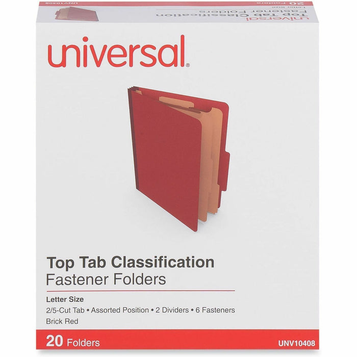 Universal 2/5 Tab Cut Letter Classification Folder