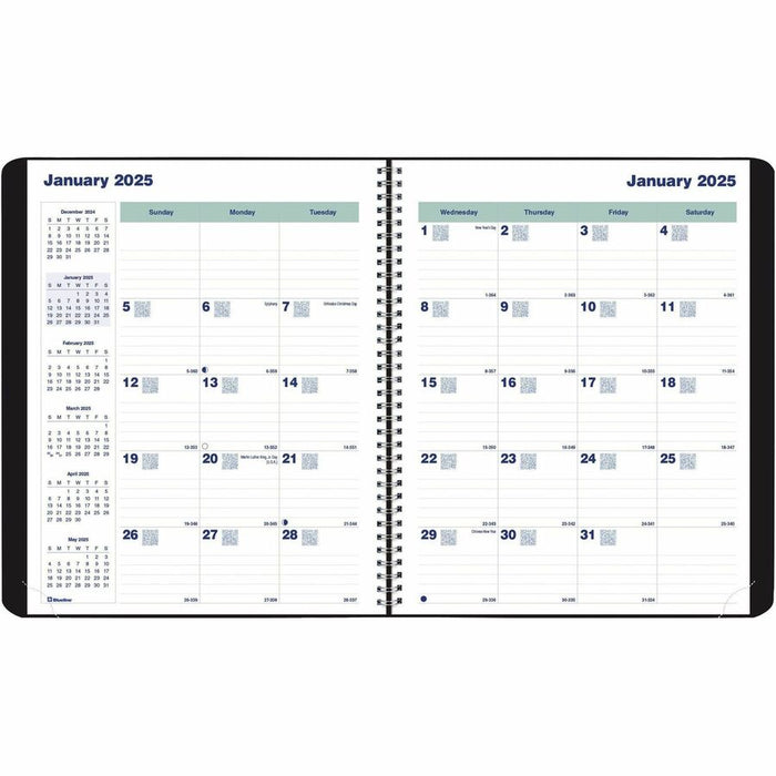 Blueline Plan and Link 16-Month Monthly Planner