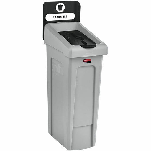 Rubbermaid Commercial Slim Jim Recycling Station 1-Stream Landfill, 23 Gal