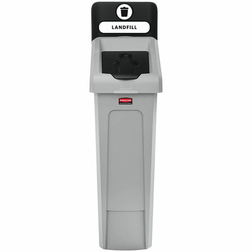 Rubbermaid Commercial Slim Jim Recycling Station 1-Stream Landfill, 23 Gal