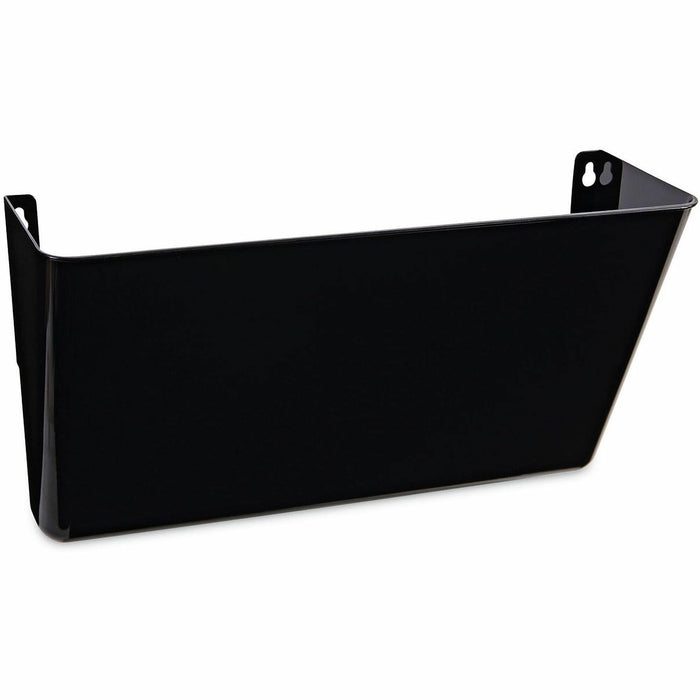 Universal Wall File Pockets, Plastic, Letter Size, 13" x 4.13" x 7" , Black