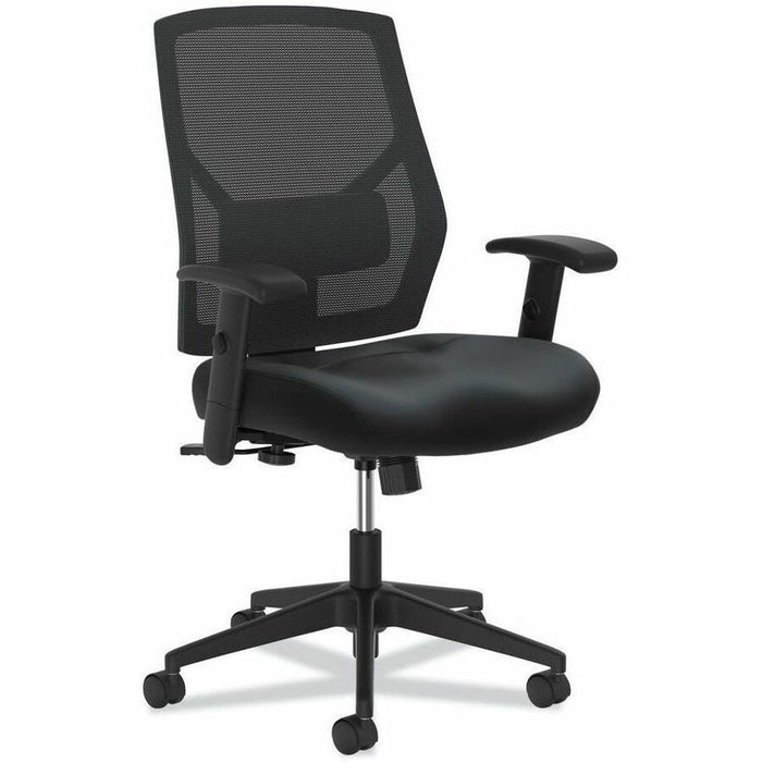 HON Crio High-Back Task Chair, Supports Up to 250 lb, 18" to 22" Seat Height, Black