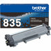 Brother TN835 Original Super High Yield Laser Toner Cartridge - Black - 1 Each