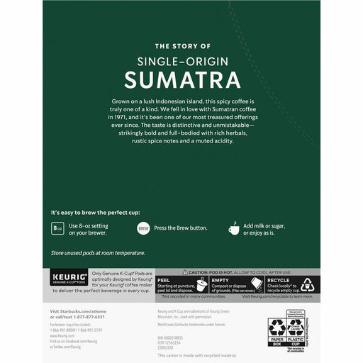 Starbucks® K-Cup Sumatra Coffee
