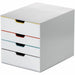 DURABLE Varicolor 4-Drawer Desktop Storage Box