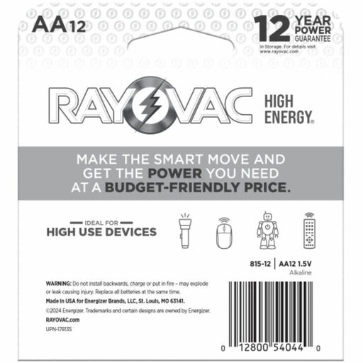 Rayovac Alkaline AA Batteries