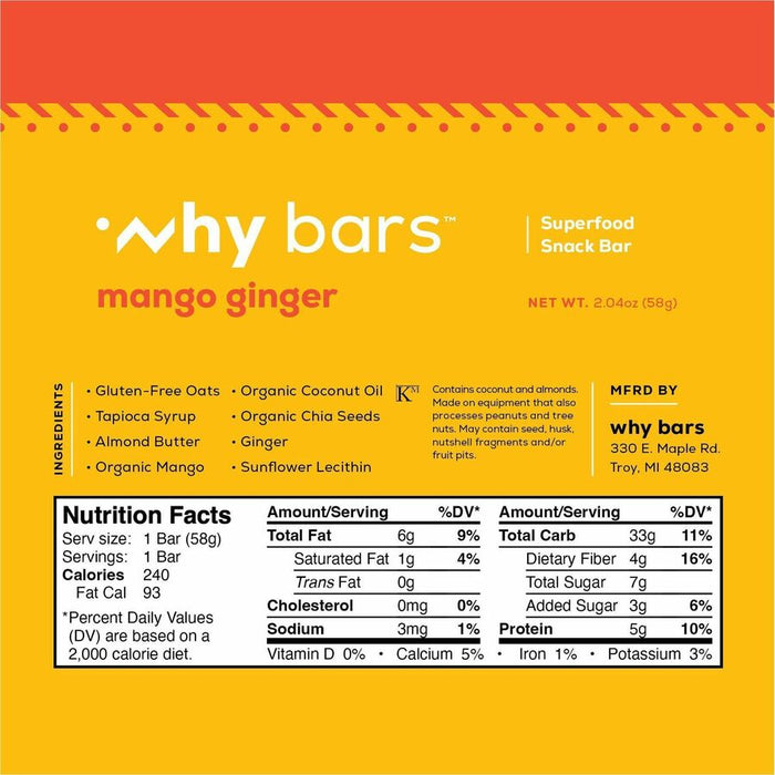 Why Bars Superfood Protein Snack Bars
