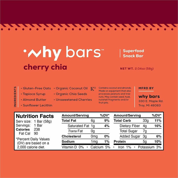 Why Bars Superfood Protein Snack Bars