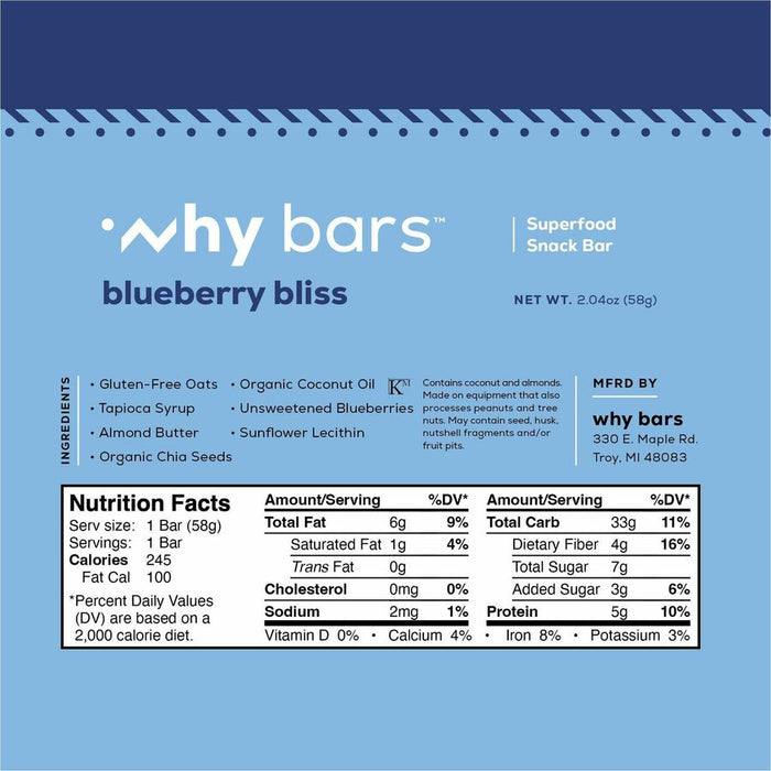 Why Bars Superfood Protein Snack Bars