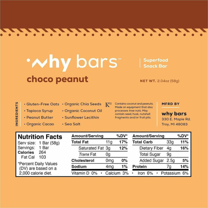 Why Bars Superfood Protein Snack Bars