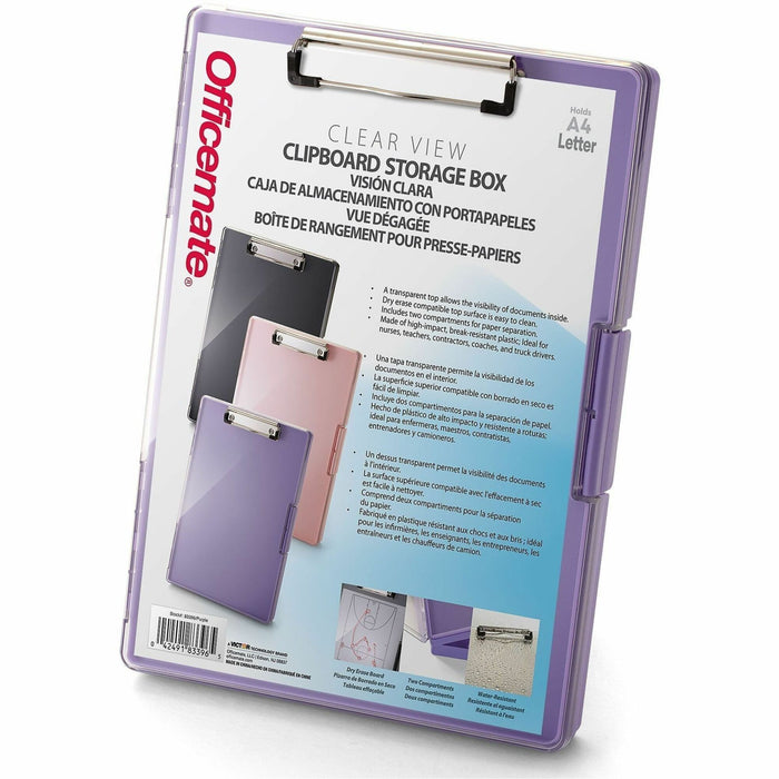 Officemate Clear View Storage Clipboard