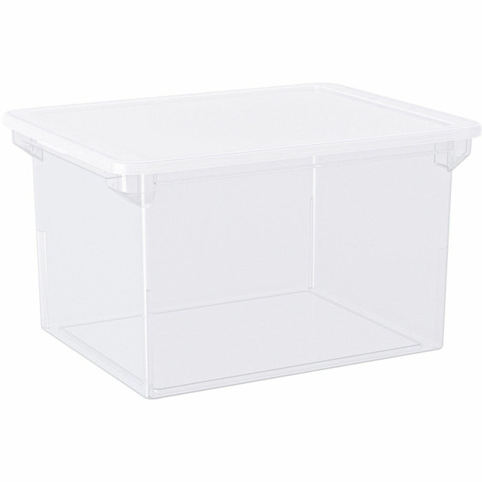 Storex Plastic File Tote Storage Box