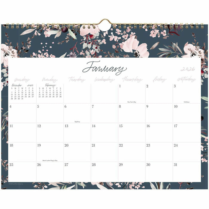 Cambridge Calista Floral Monthly Wall Calendar