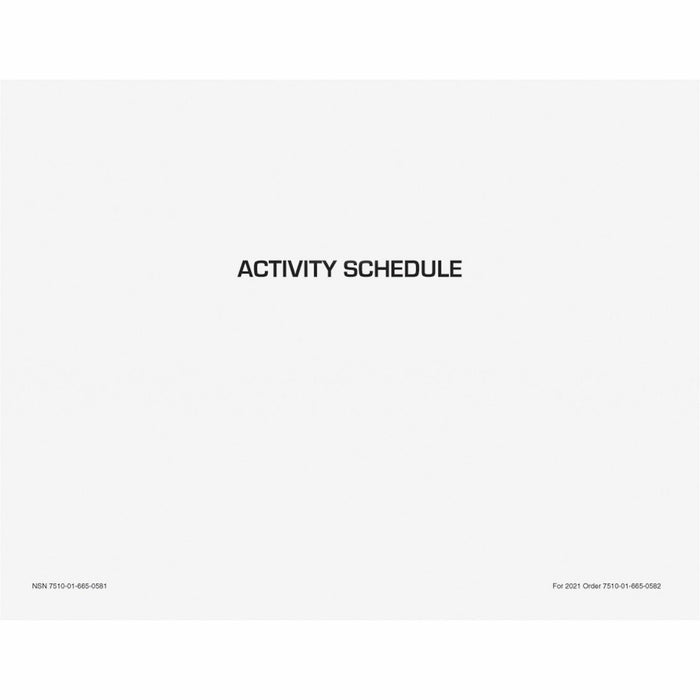 Unicor Flip Style Activity Schedule Calendar