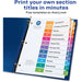 Avery® Ready Index Custom TOC Binder Dividers