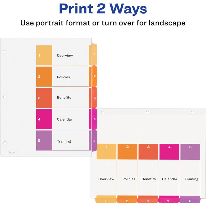 Avery® Ready Index Custom TOC Binder Dividers